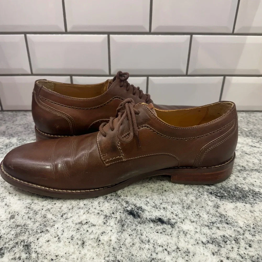 Johnston & Murphy Brown Leather Oxford Dress‎ Shoes Mens Sz 11.5